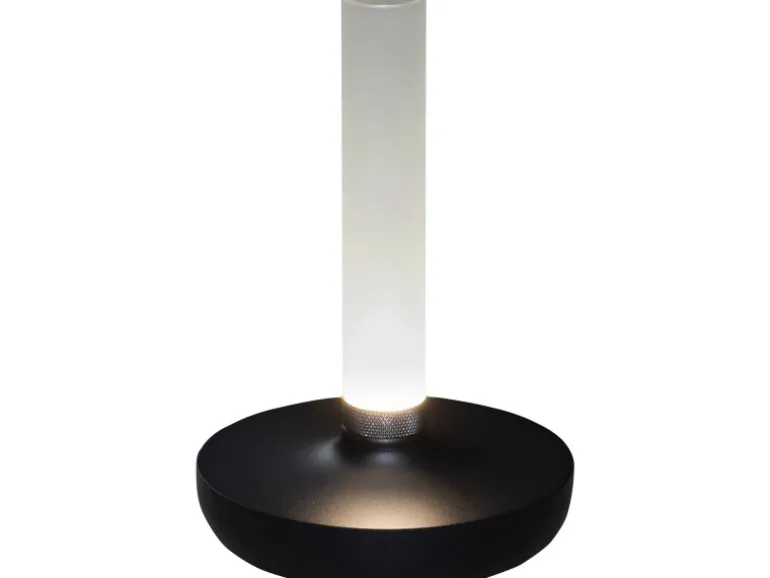 Konstsmide LED-Akku-Vase Biarritz Schwarz ø 13,5 cm x 20,5 cm