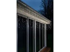 Konstsmide LED-Batterie-Eisregen-Lichtervorhang  80 LED Warmweiß