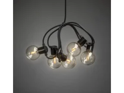 Konstsmide LED-Biergartenkette für außen mit 10 klaren Leuchtmittel