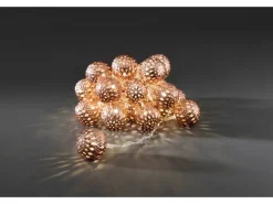 Konstsmide LED-Dekolichterkette Bronzefarbene Metallbälle 24 Dioden Warmweiß