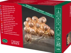 Konstsmide LED-Dekolichterkette Bronzefarbene Metallbälle 24 Dioden Warmweiß