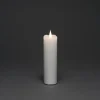 Konstsmide LED-Echtwachskerze Weiß mit Timer für Innen 17,8 x 5 cm