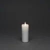 Konstsmide LED-Echtwachskerze Weiß mit Timer für Innen 12,7 x 5 cm