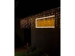 Konstsmide LED-Eisregen Lichtervorhang gefrostet 400 bernsteinfarbene Dioden