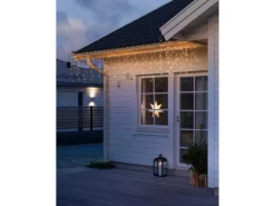 Konstsmide LED-Eisregenvorhang gefrostet 400 bernsteinfarbene Dioden für Außen