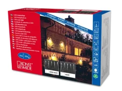 Konstsmide LED-Eiszapfen-Lichtervorhang 16 Zapfen 24 LED Kaltweiß