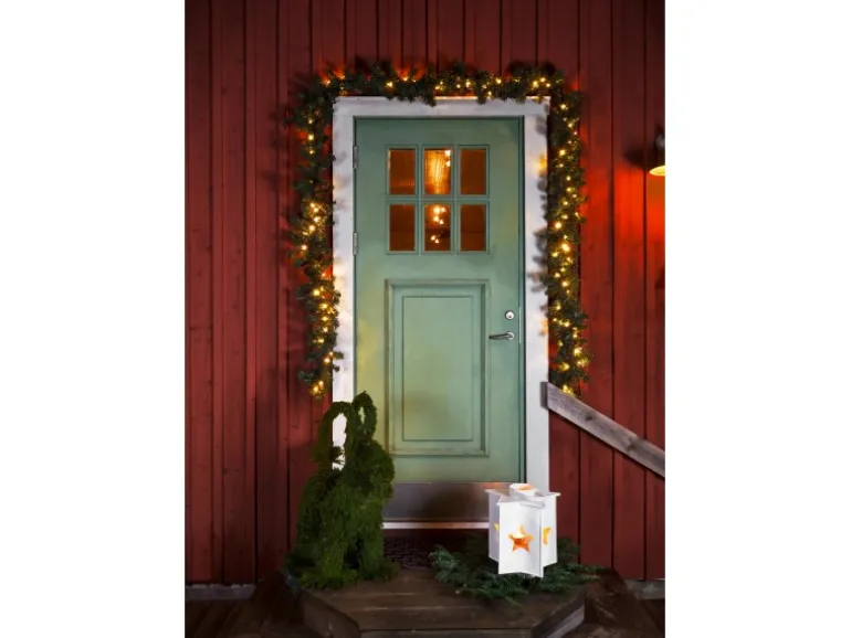 Konstsmide LED-Fichtengirlande Grün 120 bernsteinfarbene Dioden für Innen