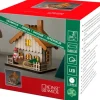Konstsmide LED-Holzsilhouette Haus 2 LEDs Warmweiß Dach Orange