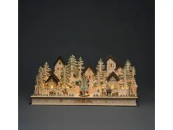 Konstsmide LED-Holzsilhouette Haus & Figuren für Innen