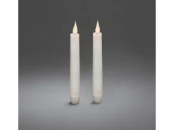 Konstsmide LED-Kerzen 2er-Set Weiß mit Timer für Innen