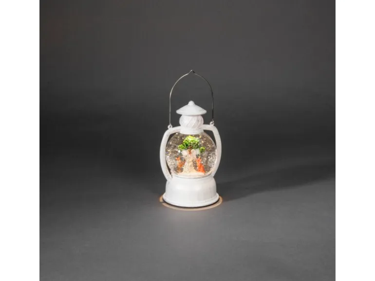 Konstsmide LED-Kugellaterne "Engel und Rentier'' mit 1 Warmweiße Diode und USB