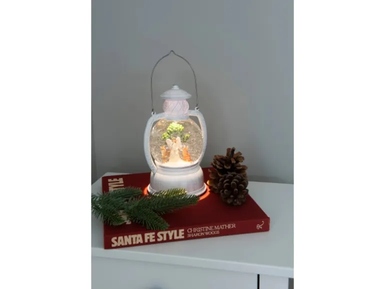 Konstsmide LED-Kugellaterne "Engel und Rentier'' mit 1 Warmweiße Diode und USB