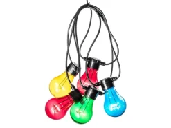 Konstsmide LED-Lichterkette Outdoor Biergarten 10 Leuchtmittel Bunt