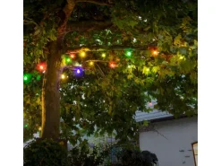 Konstsmide LED-Lichterkette Outdoor Biergarten 10 Leuchtmittel Bunt