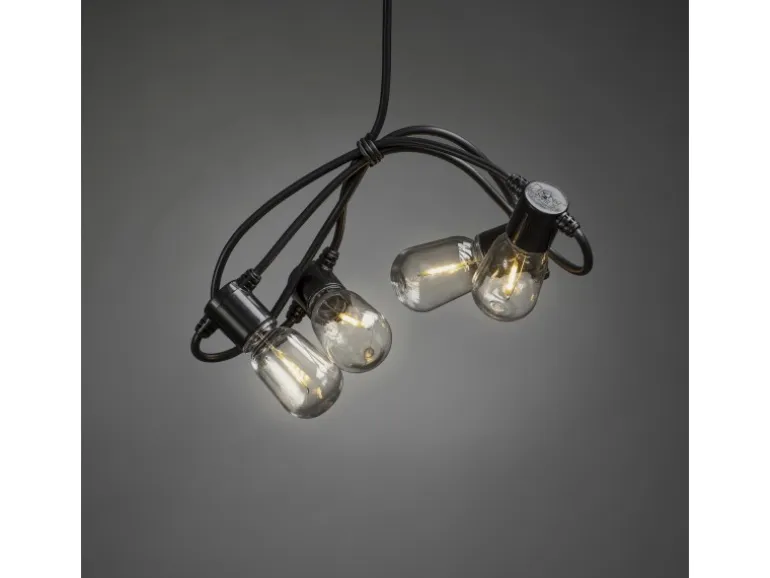 Konstsmide LED-Lichterkette Outdoor Biergarten 40 Birnen Bernsteinfarben