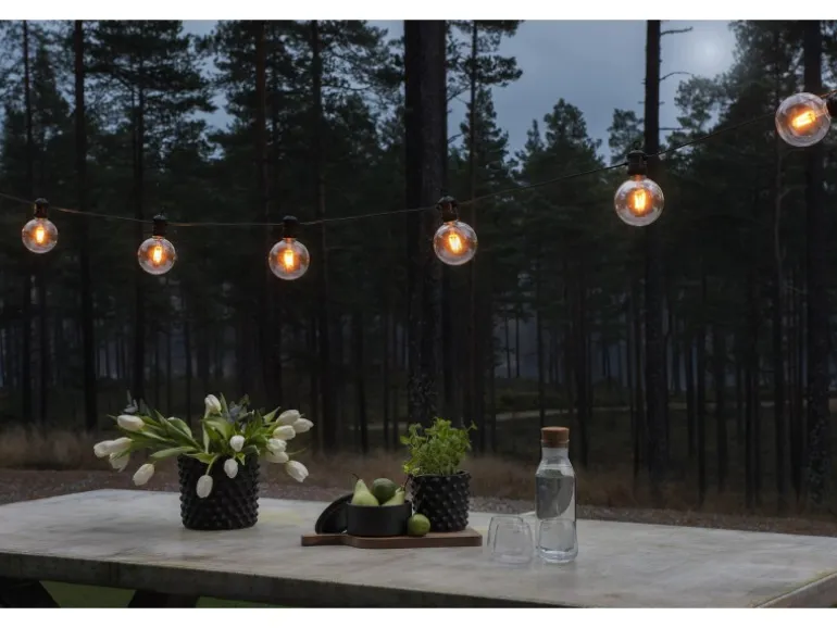 Konstsmide LED-Lichterkette Globeform System-Erweiterung 10 m Schwarz