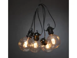 Konstsmide LED-Lichterkette Globeform System-Erweiterung 10 m Schwarz