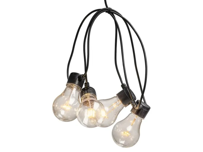 Konstsmide LED-Lichterkette Outdoor Biergarten 10 Leuchtmittel Bernsteinfarben