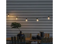 Konstsmide LED-Lichterkette Outdoor Biergarten 10 Leuchtmittel Bernsteinfarben