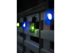 Konstsmide LED-Lichterkette Water Drop 10 Bunte Birnen 4,5 m Schwarz