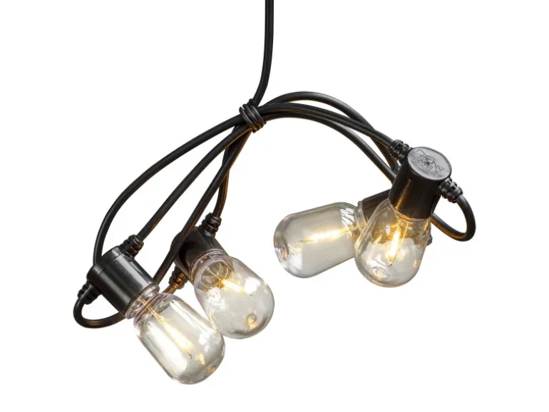 Konstsmide LED-Lichterkette Outdoor Biergarten 20 Birnen Bernsteinfarben