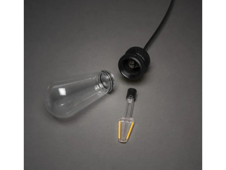 Konstsmide LED-Lichterkette Outdoor Retro 10 LEDs Bernsteinfarben