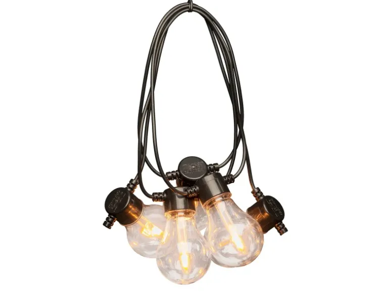 Konstsmide LED-Lichterkette Outdoor 10 Glühbirnen Bernsteinfarben mit Dimmer