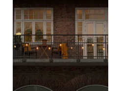 Konstsmide LED-Lichterkette Outdoor 10 Glühbirnen Bernsteinfarben mit Dimmer