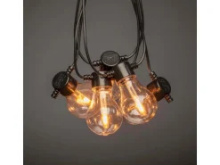 Konstsmide LED-Lichterkette Outdoor 10 Glühbirnen Bernsteinfarben mit Dimmer