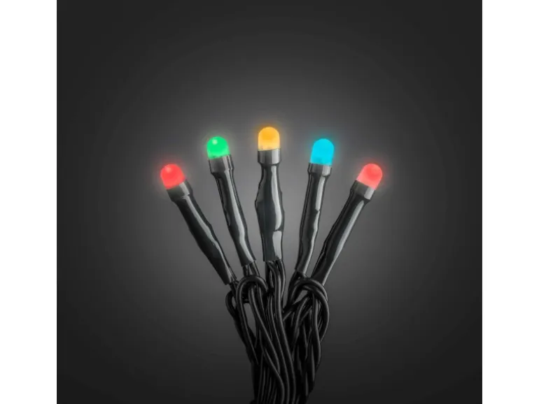 Konstsmide LED-Lichterkette 80 bunte LEDs Schwarzes Kabel 2.264 cm