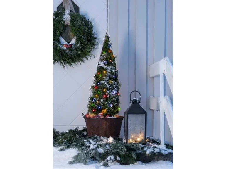 Konstsmide LED-Lichterkette 80 bunte LEDs Schwarzes Kabel 2.264 cm