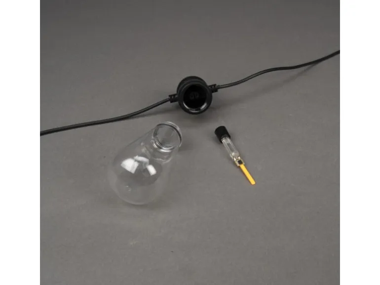 Konstsmide LED-Lichterkette Water Drop 10 Klare Birnen 4,50 m Schwarz