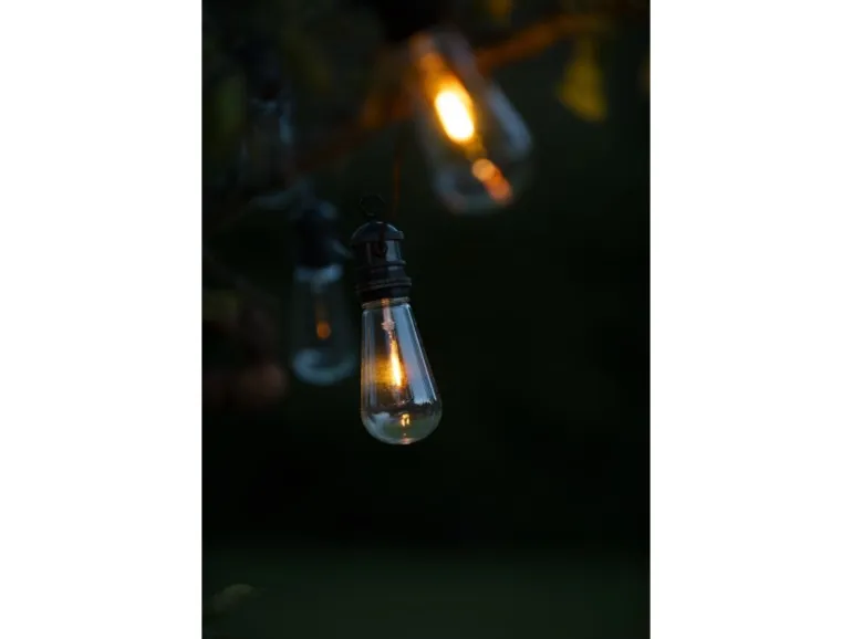 Konstsmide LED-Lichterkette Water Drop 10 Klare Birnen 4,50 m Schwarz