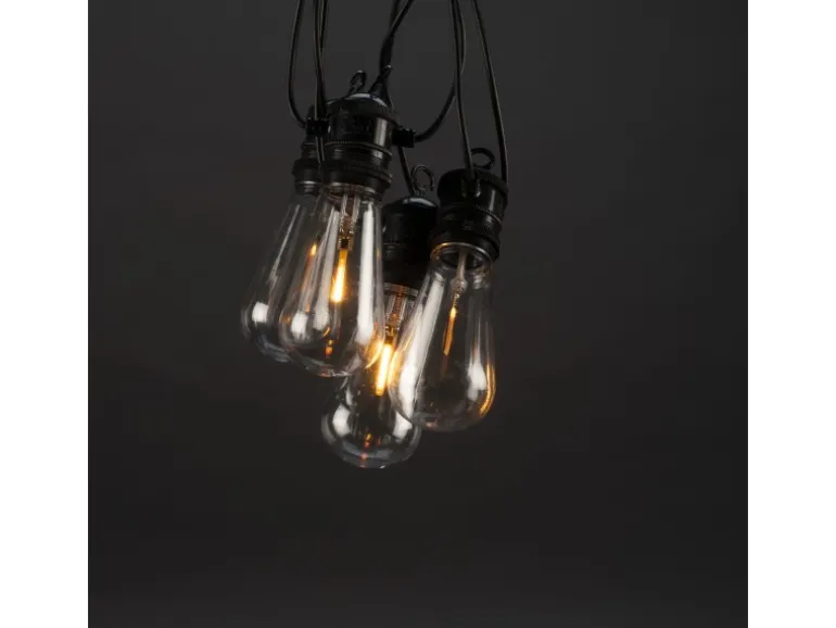 Konstsmide LED-Lichterkette Water Drop 10 Klare Birnen 4,50 m Schwarz