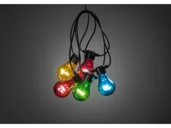Konstsmide LED-Lichterkette für außen 5 bunte Leuchtmittel batteriebetrieben