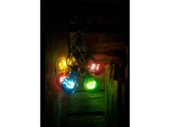 Konstsmide LED-Lichterkette für außen 5 bunte Leuchtmittel batteriebetrieben