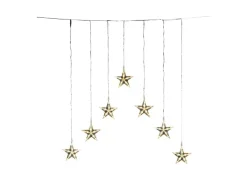 Konstsmide LED-Lichtervorhang 7 Sterne 35 LED Warmweiß