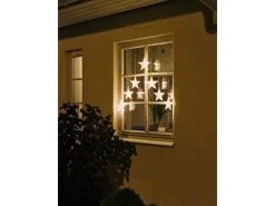 Konstsmide LED-Lichtervorhang 7 Sterne 35 LED Warmweiß