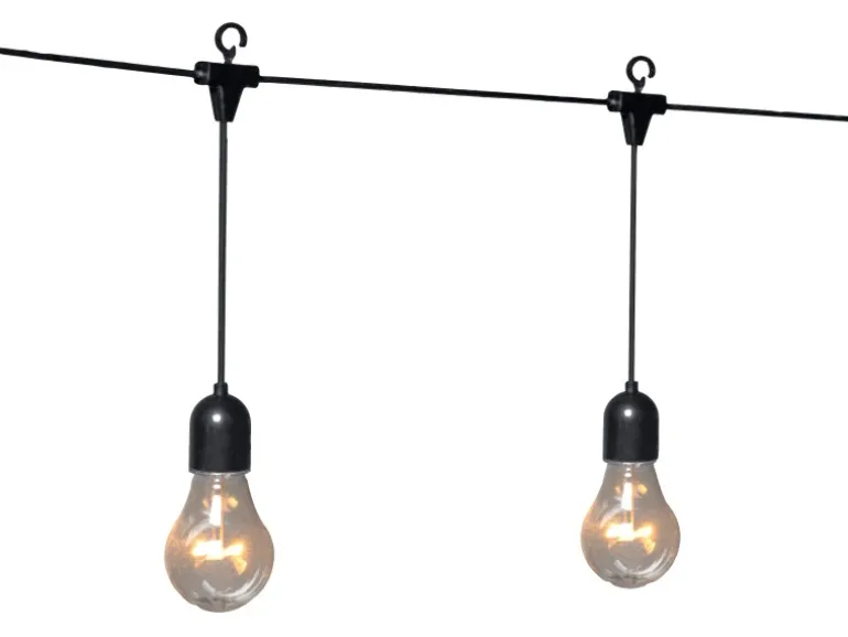 Konstsmide LED-Lichtervorhang für außen 10 klare Leuchtmittel