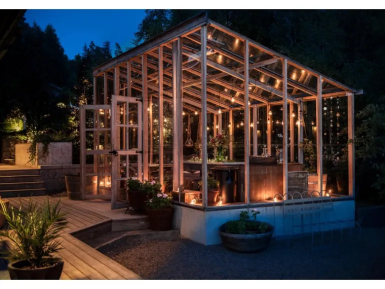 Konstsmide LED-Lichtervorhang für außen 10 klare Leuchtmittel