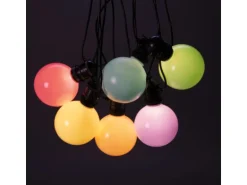 Konstsmide LED-Party-Lichterkette Globe mit Dimmer 24 V Pastell 14,5 m