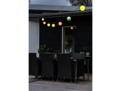 Konstsmide LED-Party-Lichterkette Globe mit Dimmer 24 V Pastell 14,5 m