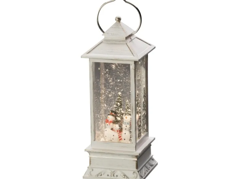 Konstsmide LED-Wasserlaterne Weiß Schneemänner warmweiß innen