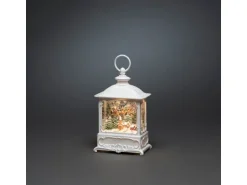 Konstsmide LED-Wasserlaterne Weiß Fliegender Weihnachtsmann über Dorf innen