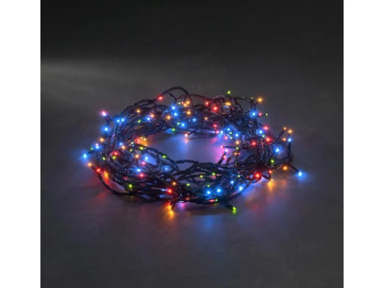 Konstsmide Micro LED Lichterkette 80 bunte LEDs 8 Funktionen innen und außen