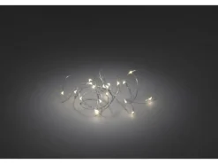 Konstsmide Micro LED Lichterkette 40 warmweiße LEDs silberfarbener Draht innen