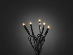 Konstsmide Micro LED Lichterkette 100 bernsteinfarbene LEDs grünes Kabel innen