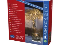 Konstsmide Micro LED Lichterkette 200 bernsteinfarbene LEDs innen und außen