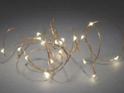 Konstsmide Micro LED Lichterkette 20 warmweiße LEDs kupferfarbener Draht innen