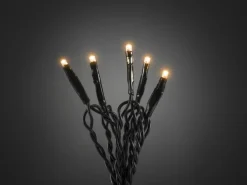 Konstsmide Micro LED Lichterkette 50 warmweiße LEDs grünes Kabel innen
